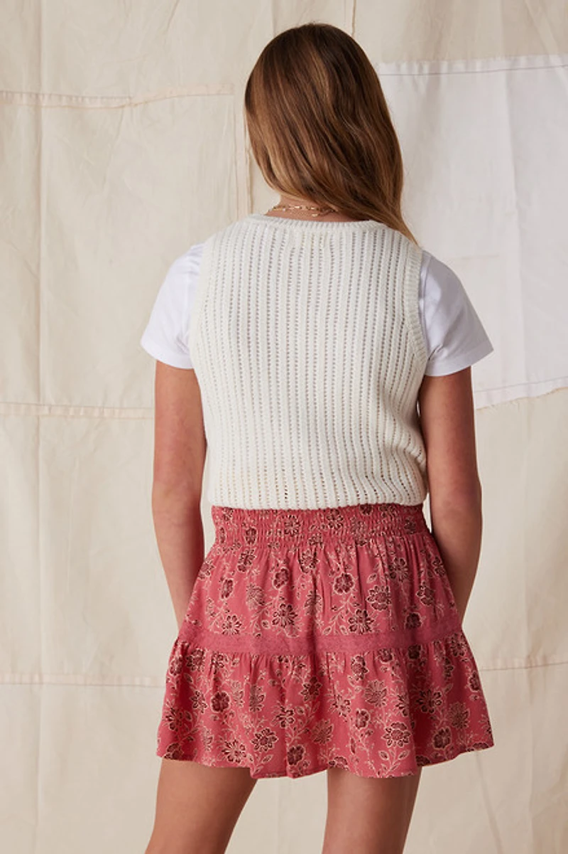 Hello Franki Smocked Tiered Skort for girls