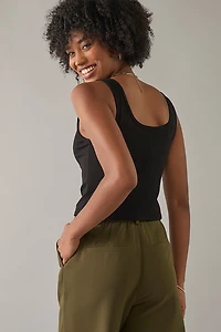 Tara Henley Rib Knit Tank Top