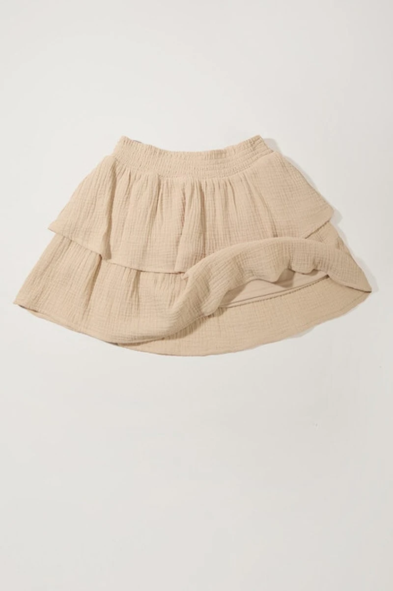 Hello Franki Mira Smock Gauze Tiered Skort for girls