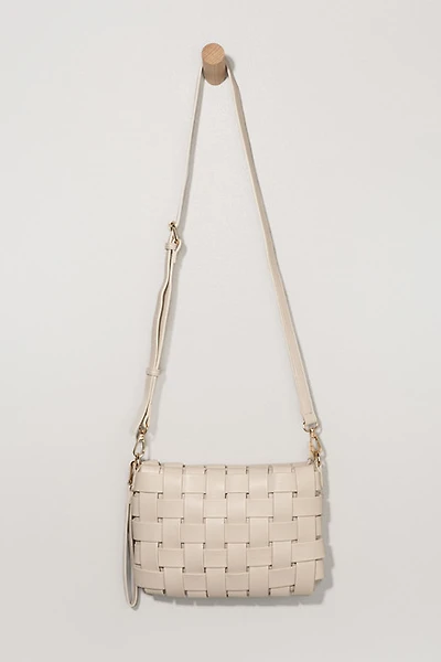 Stefanie Faux Leather Cross Weave Crossbody Handbag