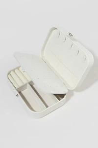 Bride Pearl Embellished Faux Leather Jewelry Box