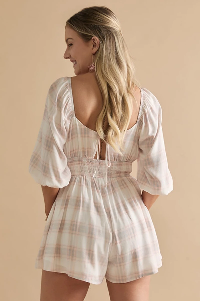 Emma Plaid Romper