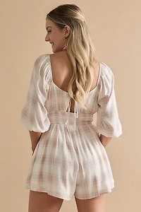 Emma Plaid Romper