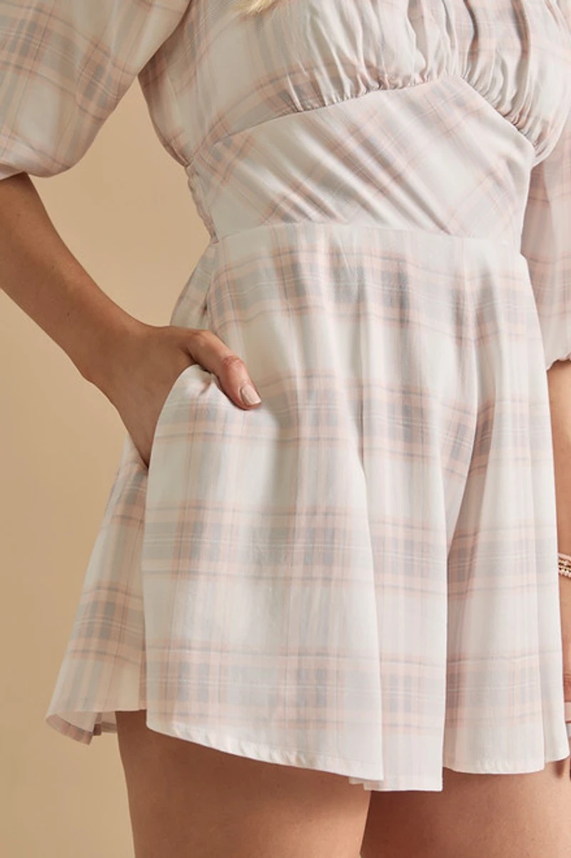 Emma Plaid Romper