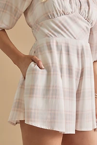 Emma Plaid Romper