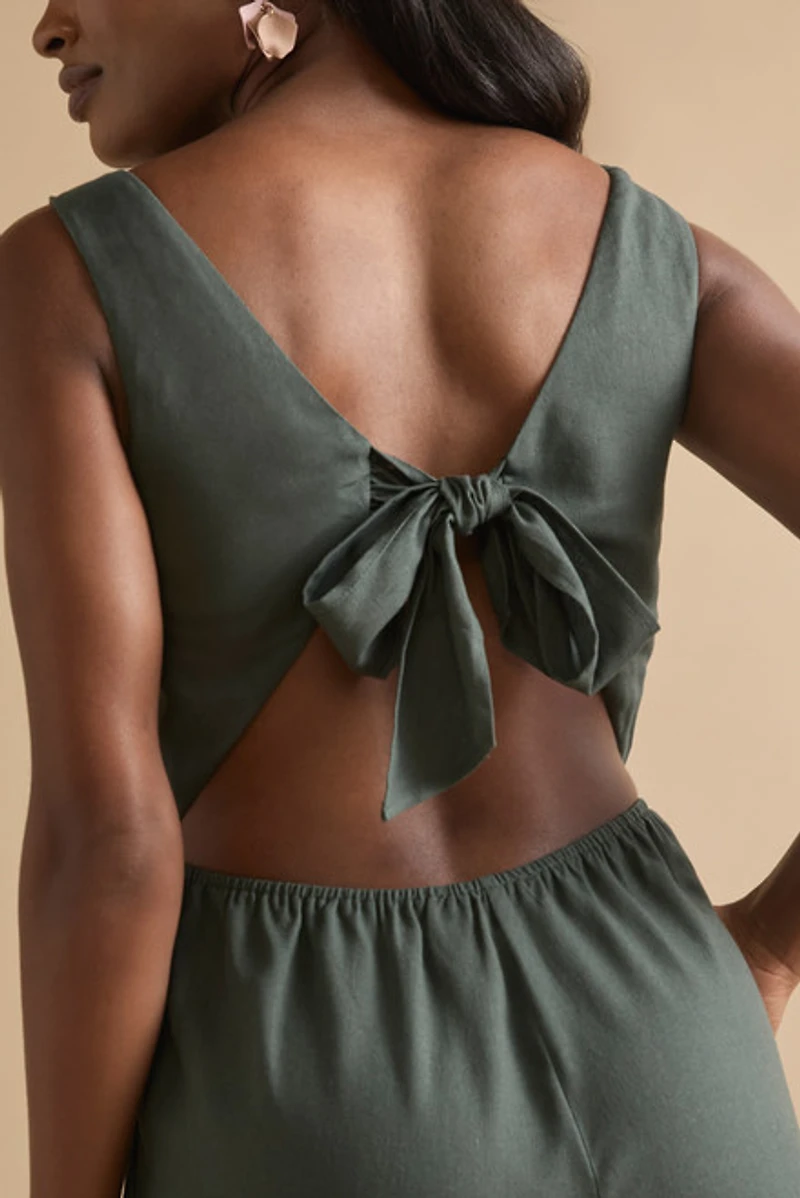 Layla Sweetheart Neckline Bow Back Jumpsuit