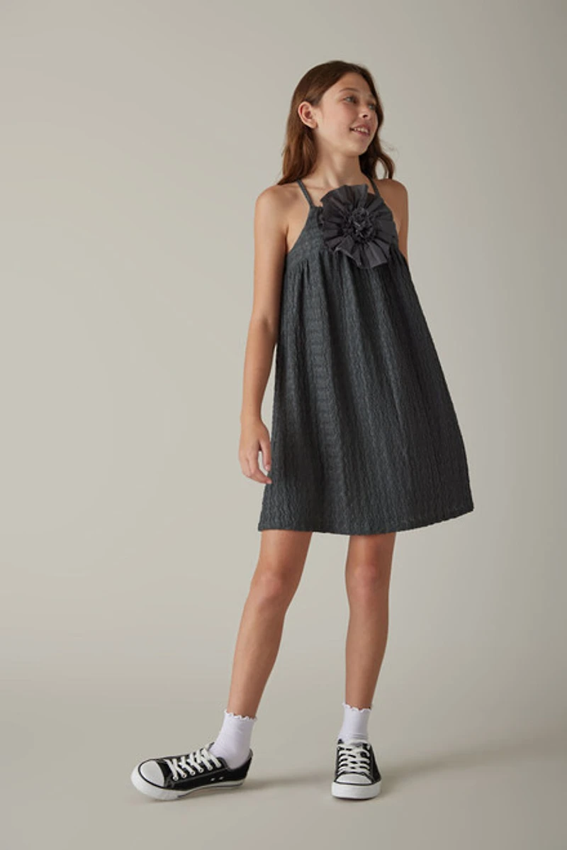 Hello Franki Rosette Tank Dress for Girls