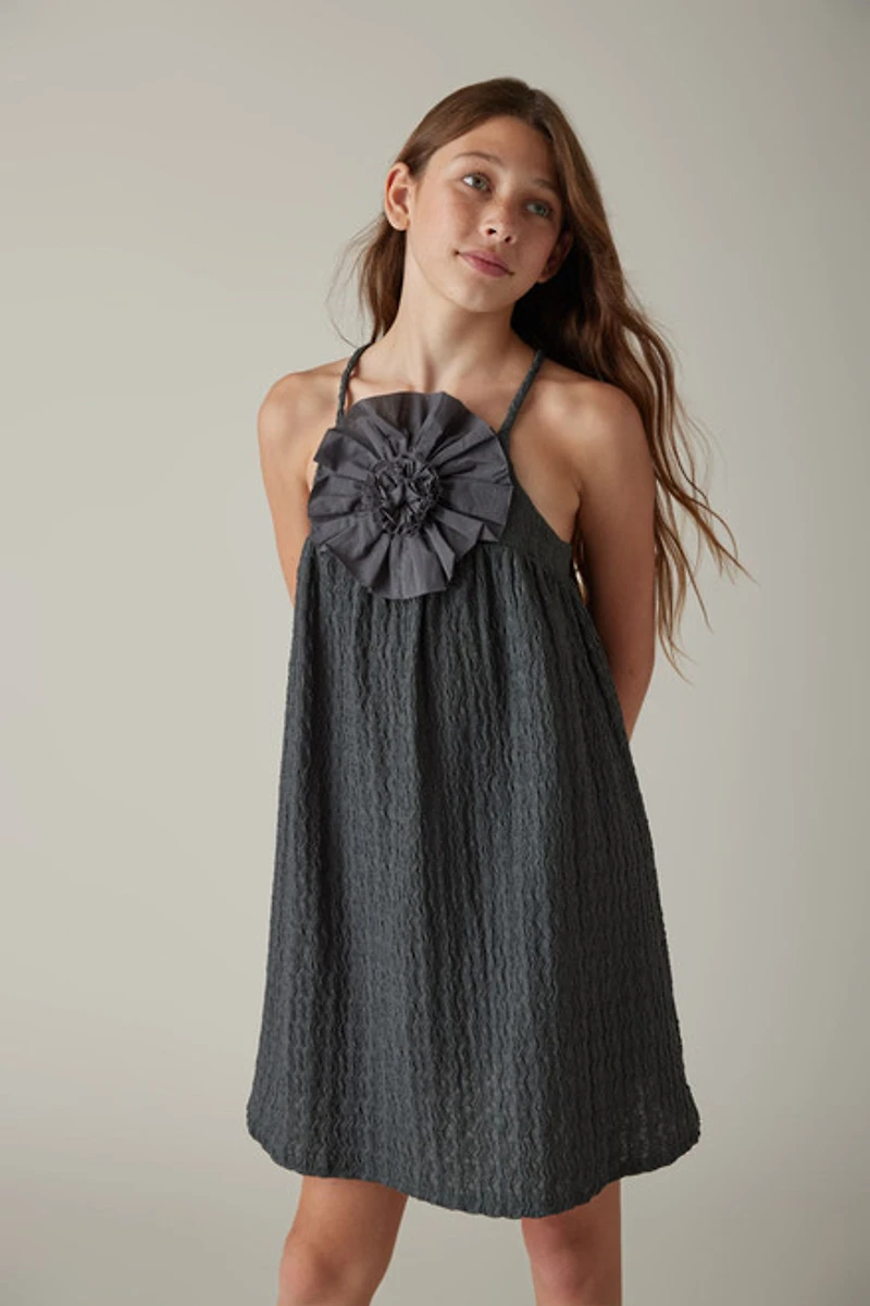 Hello Franki Rosette Tank Dress for Girls