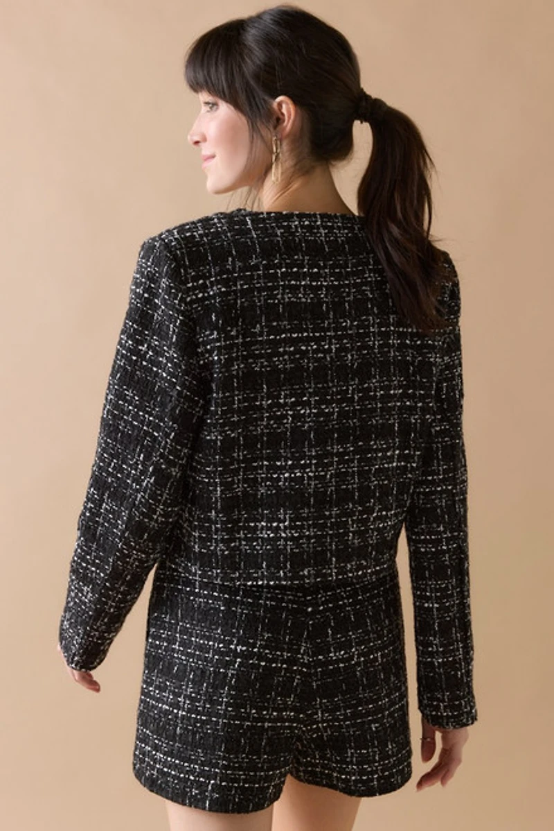 Hailie Cropped Tweed Blazer