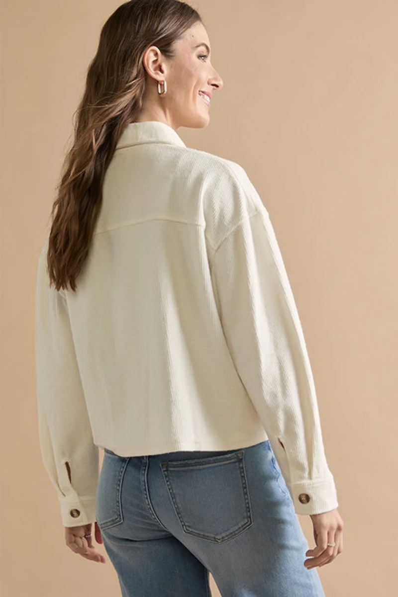 Marlene Corduroy Cropped Shacket