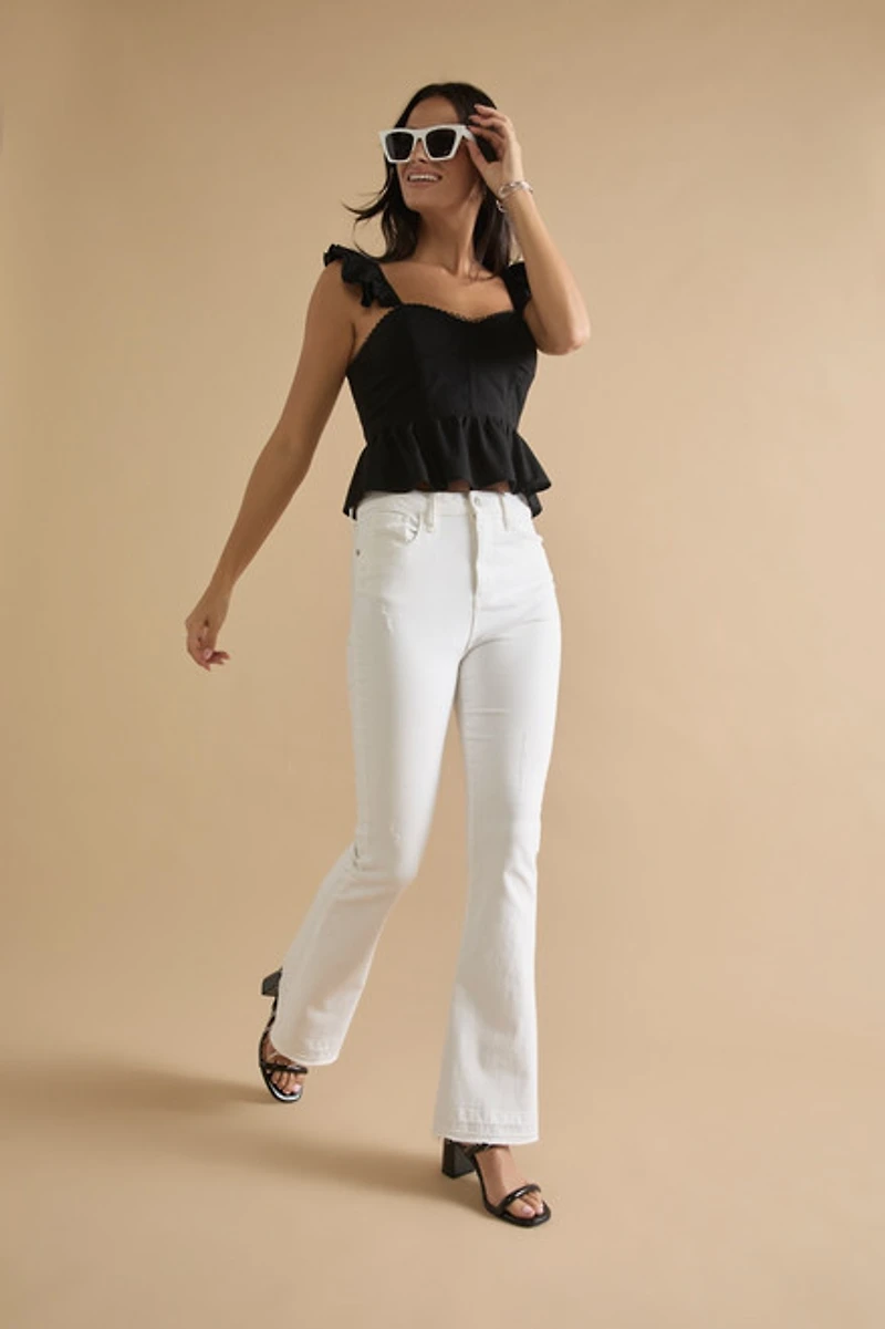 Haley Crochet Trim Blouse