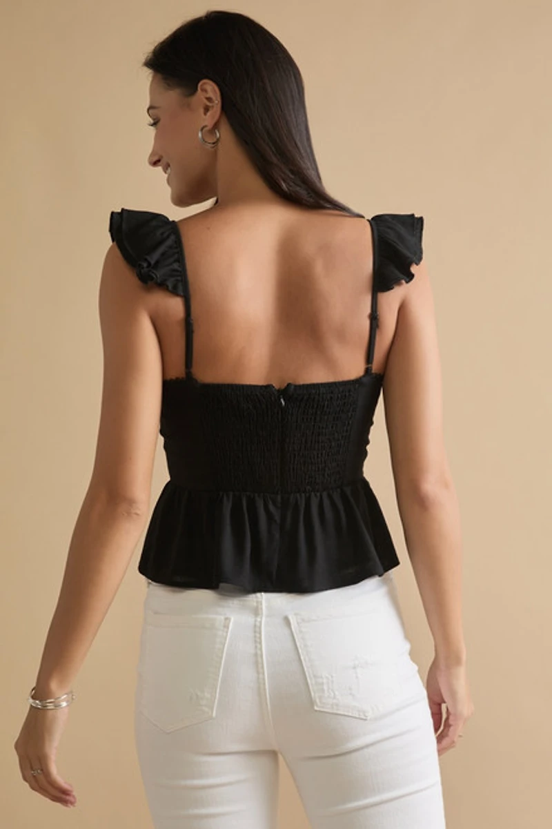 Haley Crochet Trim Blouse