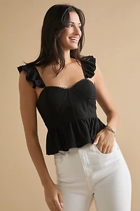 Haley Crochet Trim Blouse