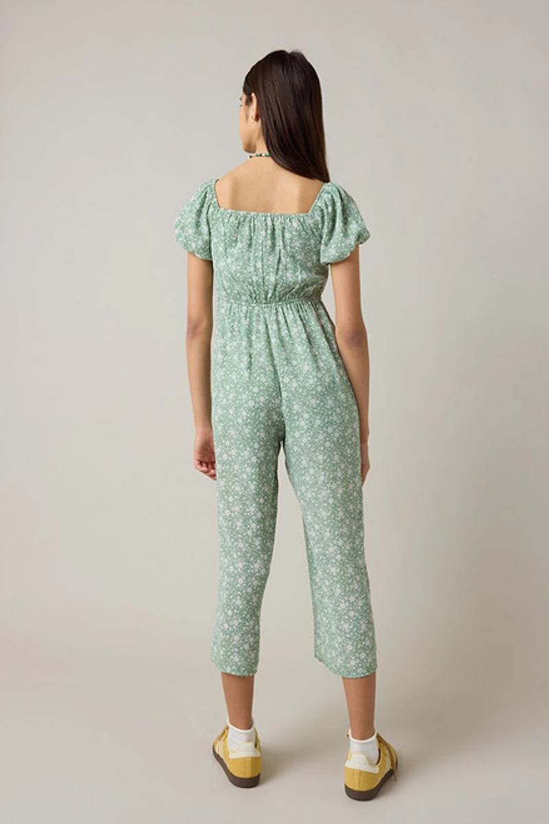 Hello Franki Katherine Crop Printed Jumpsuit for girls