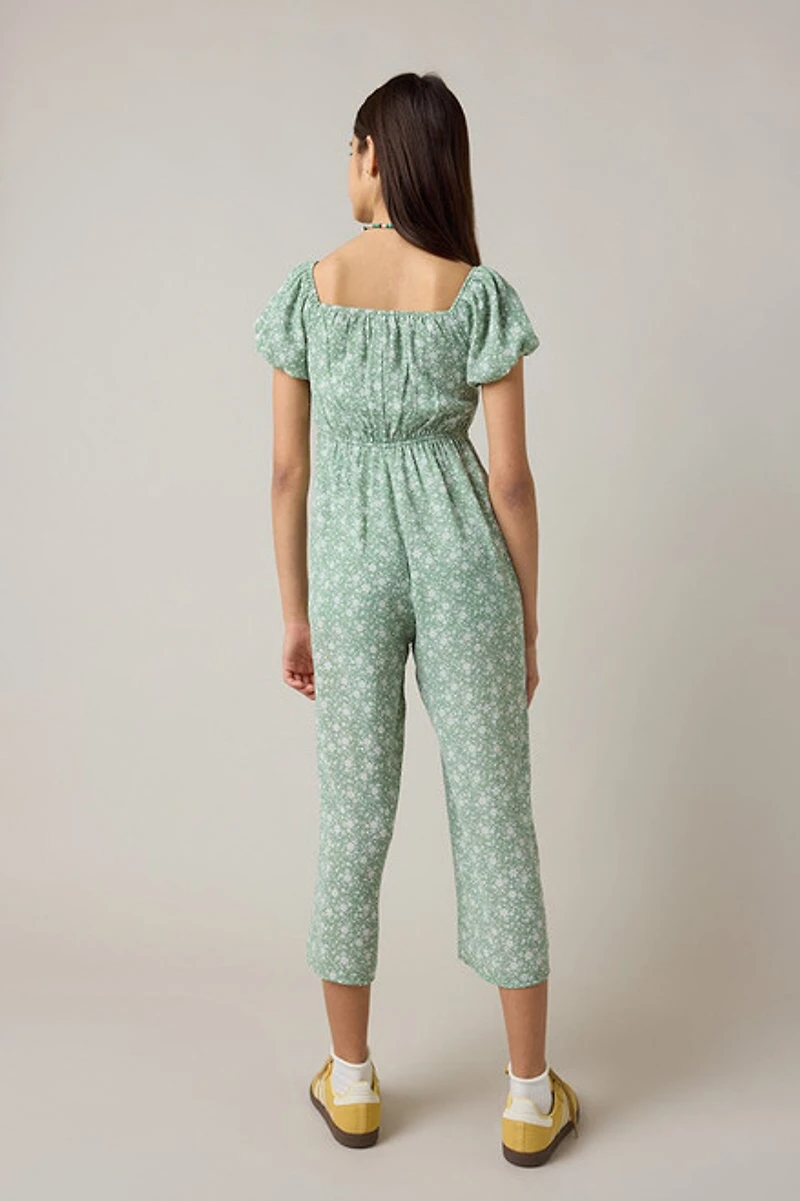 Hello Franki Katherine Crop Printed Jumpsuit for girls