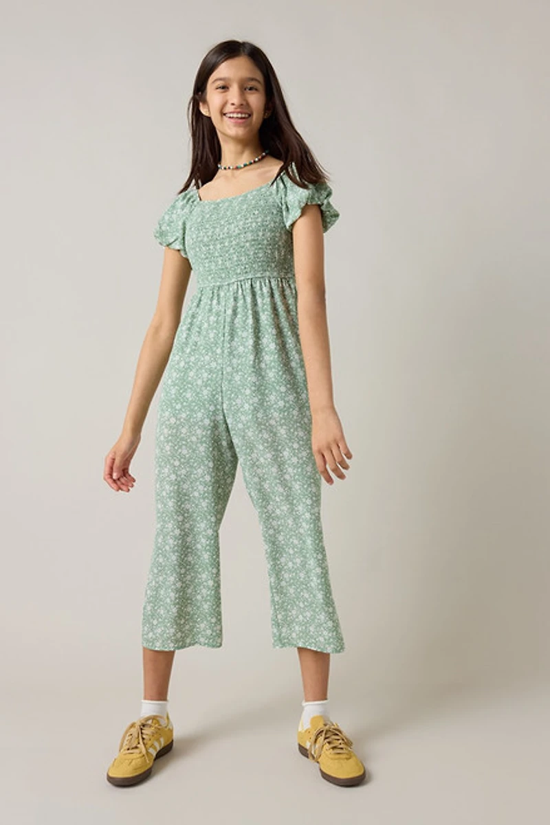Hello Franki Katherine Crop Printed Jumpsuit for girls