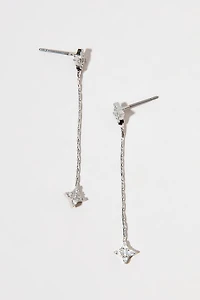Kelsey Celestial Delicate Crystal Linear Drop Earrings