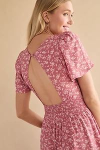 Gabrielle Floral Short Sleeve Mini Dress