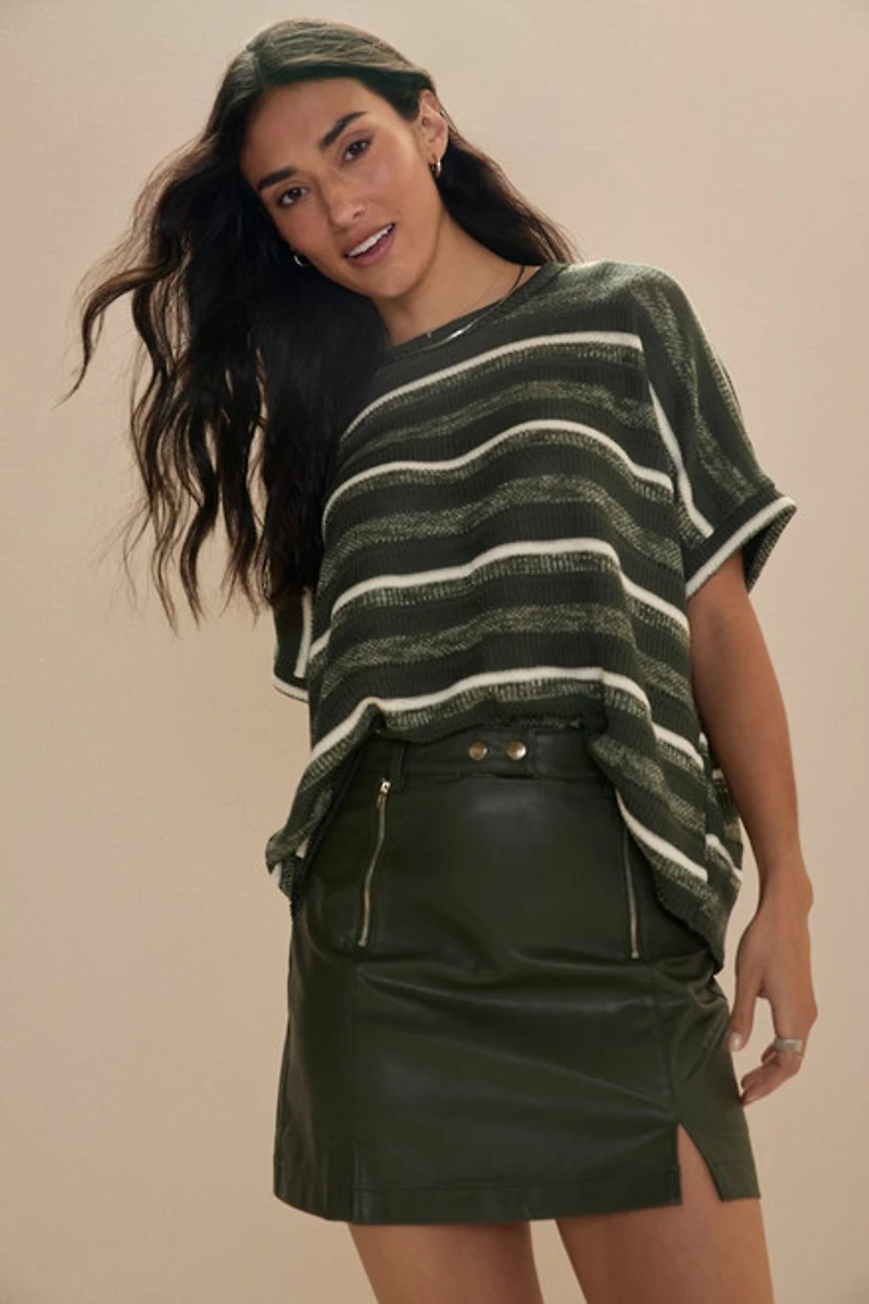 Parris Stripe Dolman Top