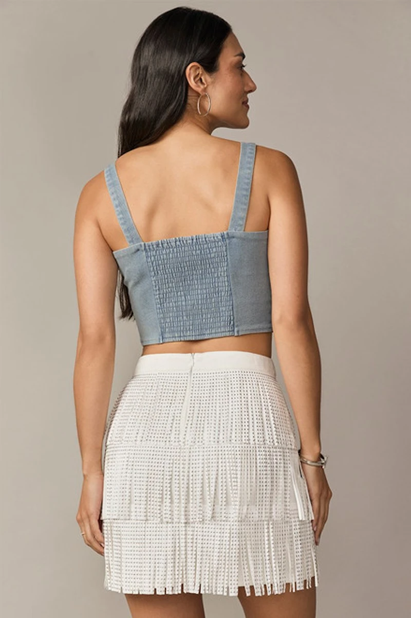 Kristen Pointed Hem Corset Top