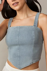 Kristen Pointed Hem Corset Top