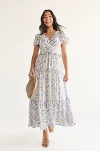 Kathy Floral Tiered Maxi Dress