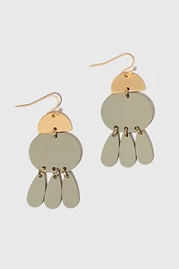 Regina Enamel Paint Blob Shape Drop Earrings