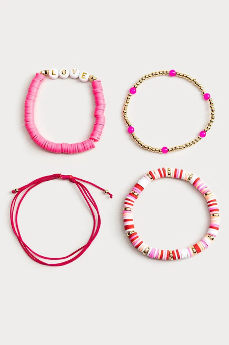 Hello Franki Pink Love Bracelet Set for girls