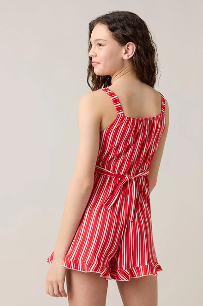 Hello Franki Sleeveless Striped Romper for girls