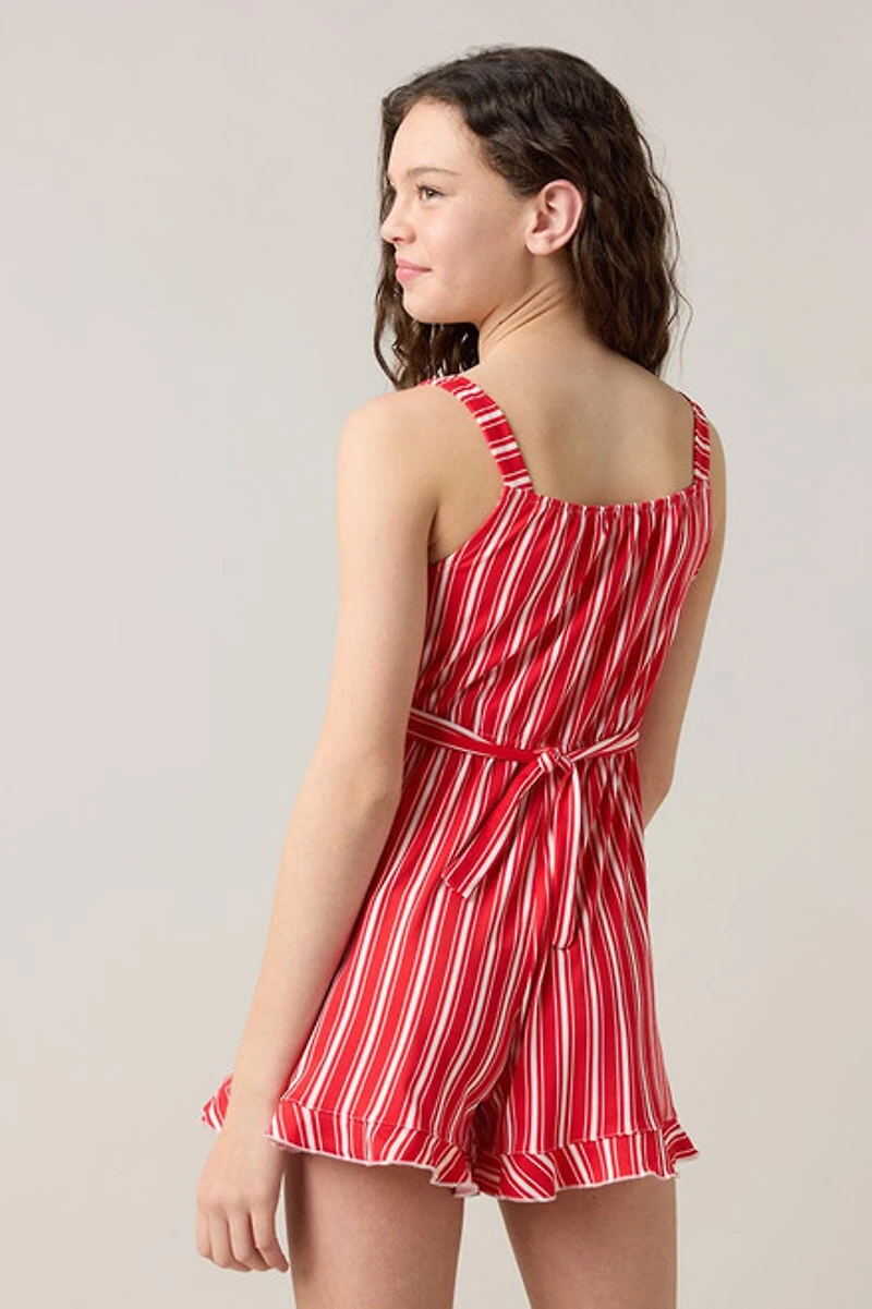 Hello Franki Sleeveless Striped Romper for girls