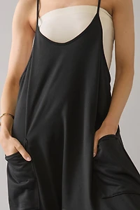 Jana Front Pocket Spaghetti Strap Lounge Jumpsuit