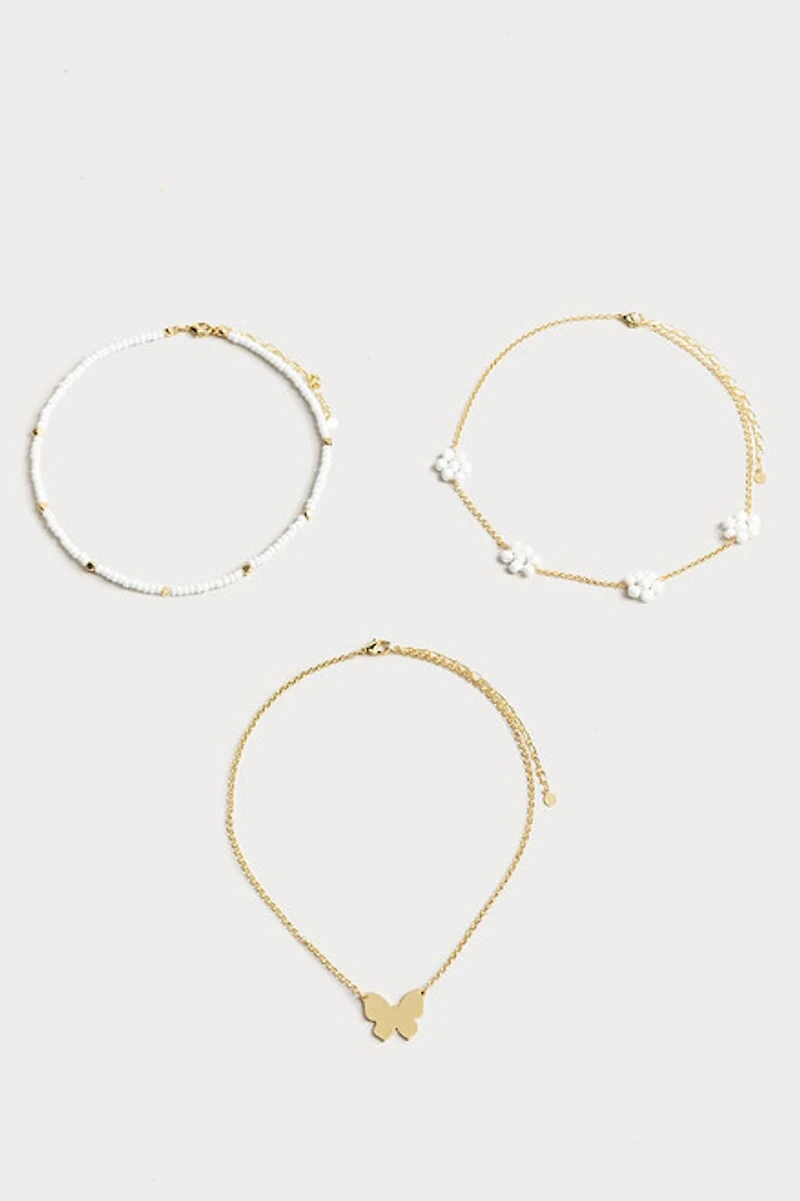Hello Franki Fresh Water Pearl Butterfly Necklace Set for girls