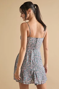 Emma Floral Waisted Mini Dress