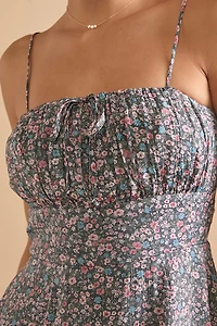 Emma Floral Waisted Mini Dress