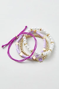 Hello Franki Purple Flower Bracelet Set for girls