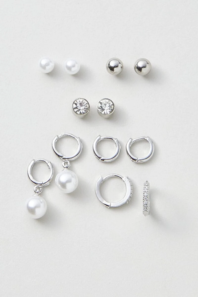 Hello Franki 6Pk Basics Silver Earring Set for girls