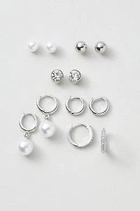 Hello Franki 6Pk Basics Silver Earring Set for girls