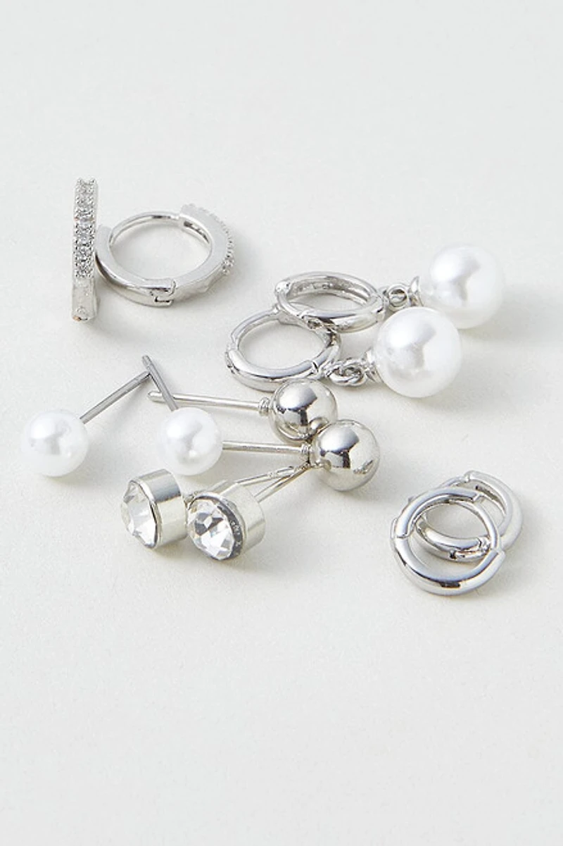 Hello Franki 6Pk Basics Silver Earring Set for girls