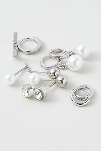 Hello Franki 6Pk Basics Silver Earring Set for girls