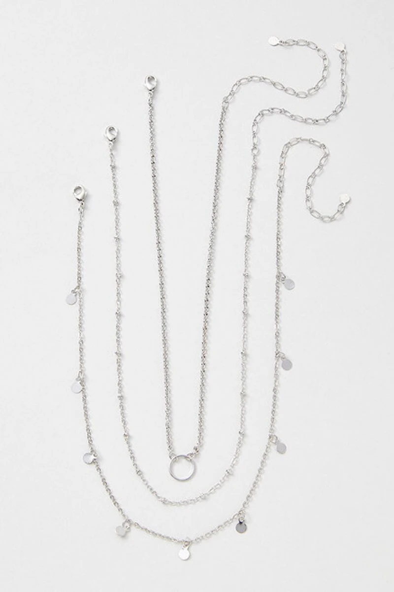 Hello Franki Circle Pendant Chain Silve for girls