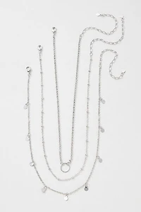 Hello Franki Circle Pendant Chain Silve for girls