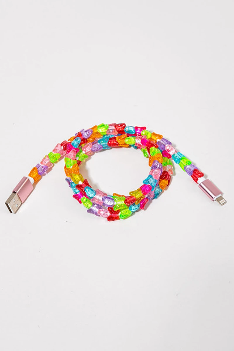 Cynthia Butterfly Beaded Phone Cable