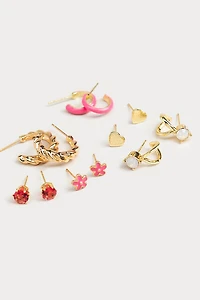 Hello Franki 6Pk Pink Earring Set for girls