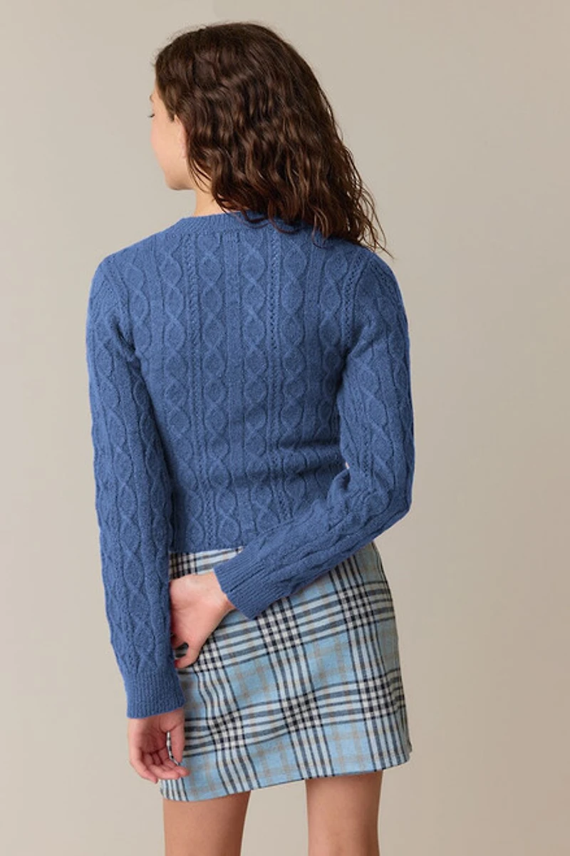 Hello Franki Cable Crew Neck Sweater for girls