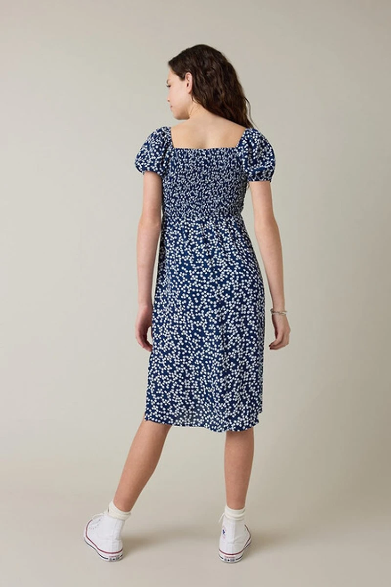 Hello Franki Katherine Short Sleeve Smocked Midi Dress for girls