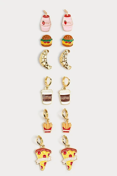 Hello Franki 6Pk Food Icon Earring Set for girls
