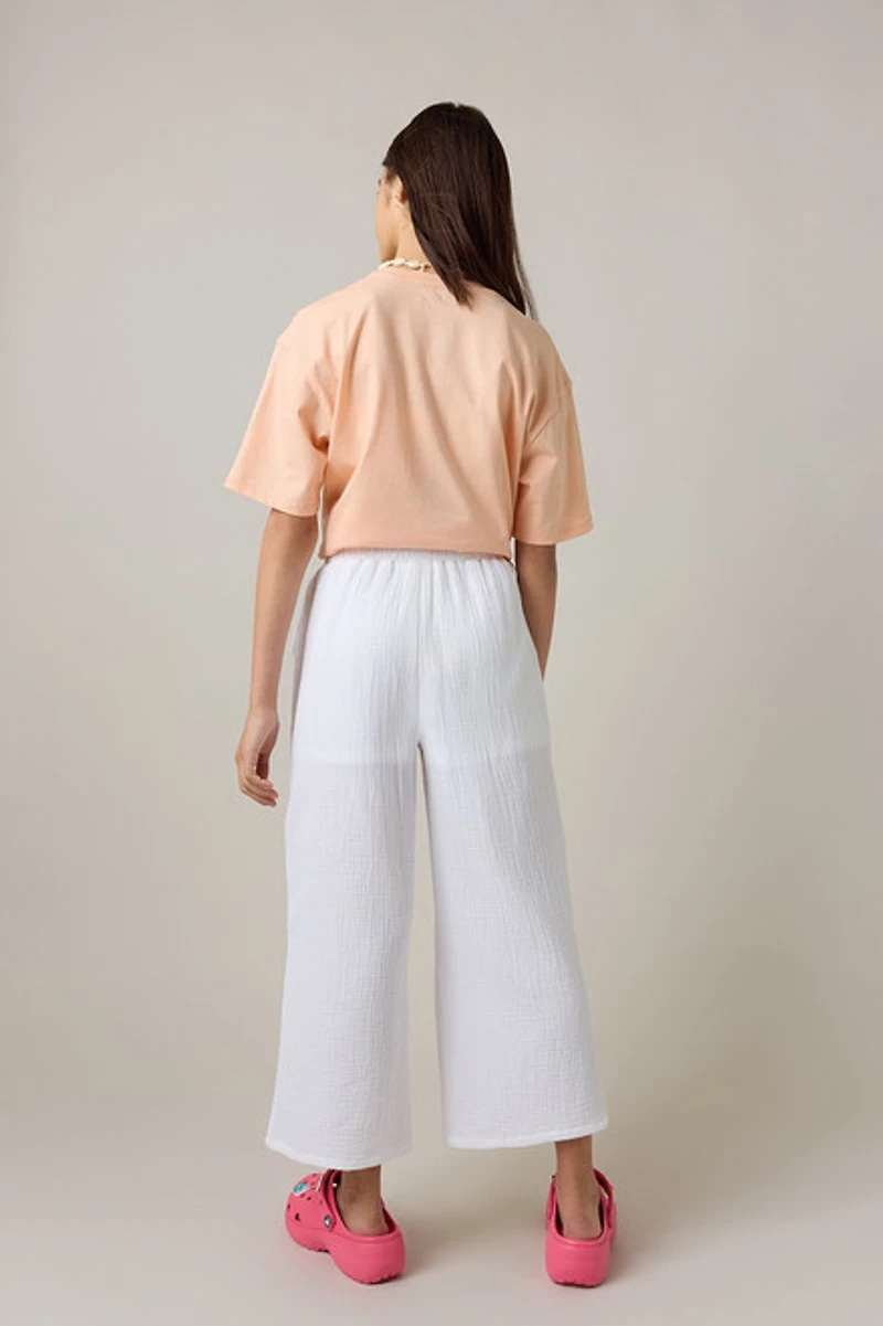Hello Franki Crop Gauze Pant for girls