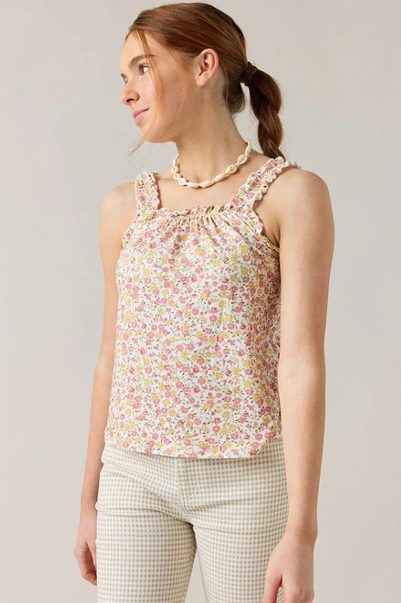 Hello Franki Sleeveless Floral Top for girls