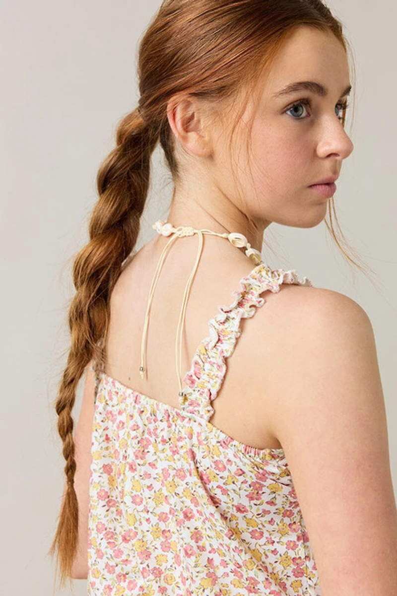 Hello Franki Sleeveless Floral Top for girls