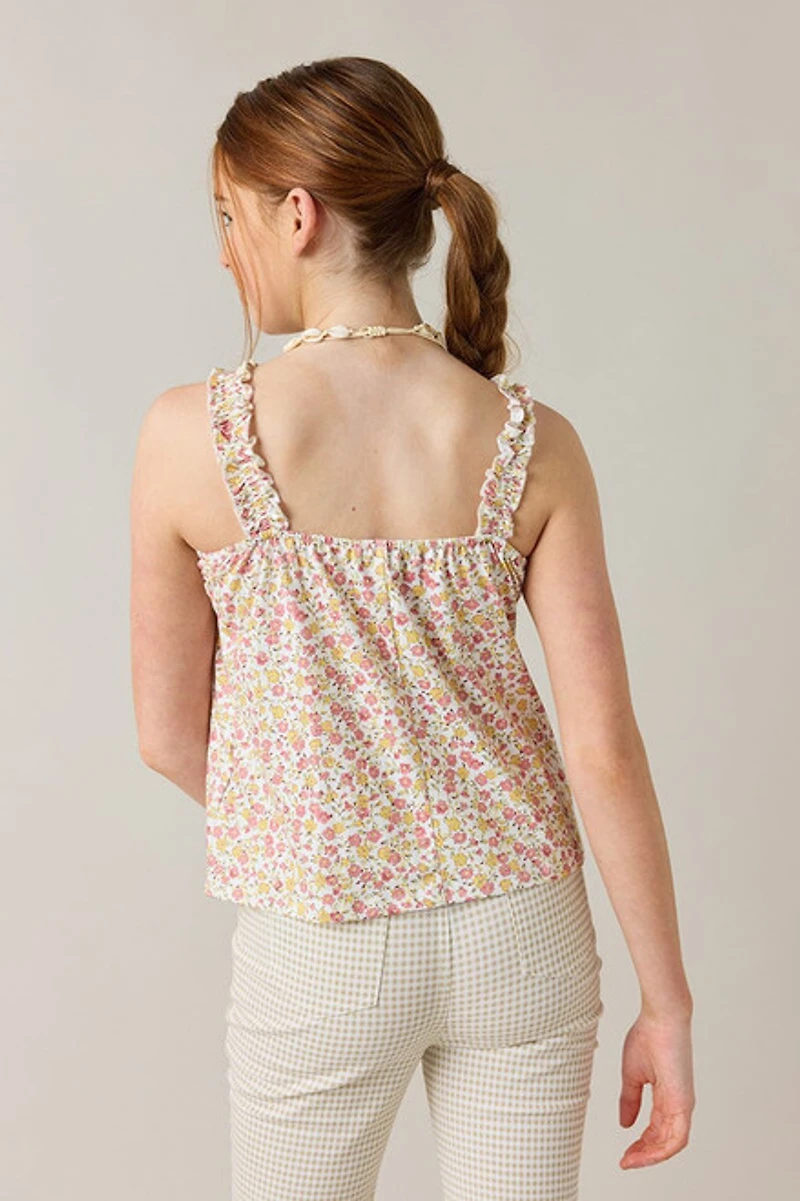 Hello Franki Sleeveless Floral Top for girls